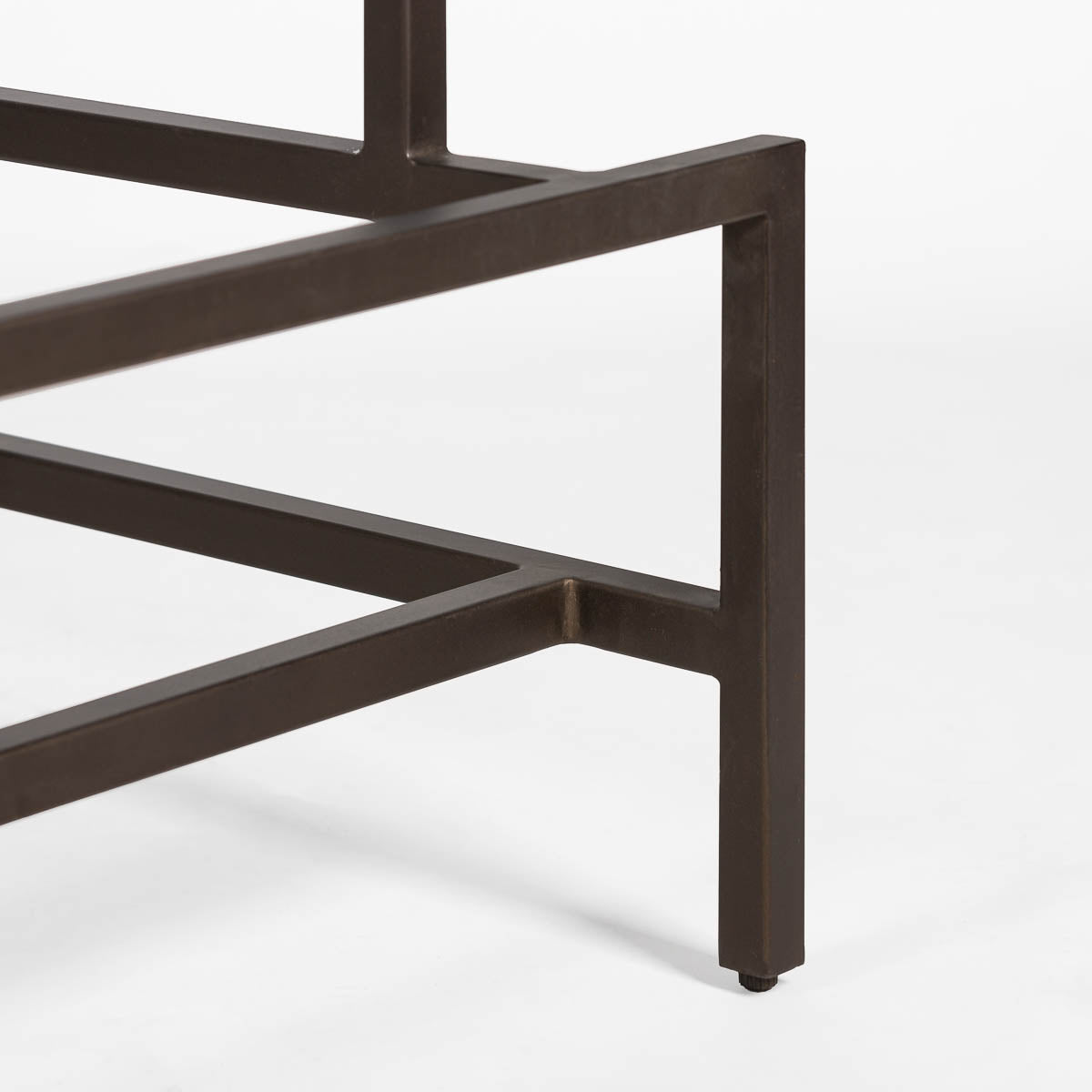 Masa de Cafea din Sticla Metal Bronz Thai Natura