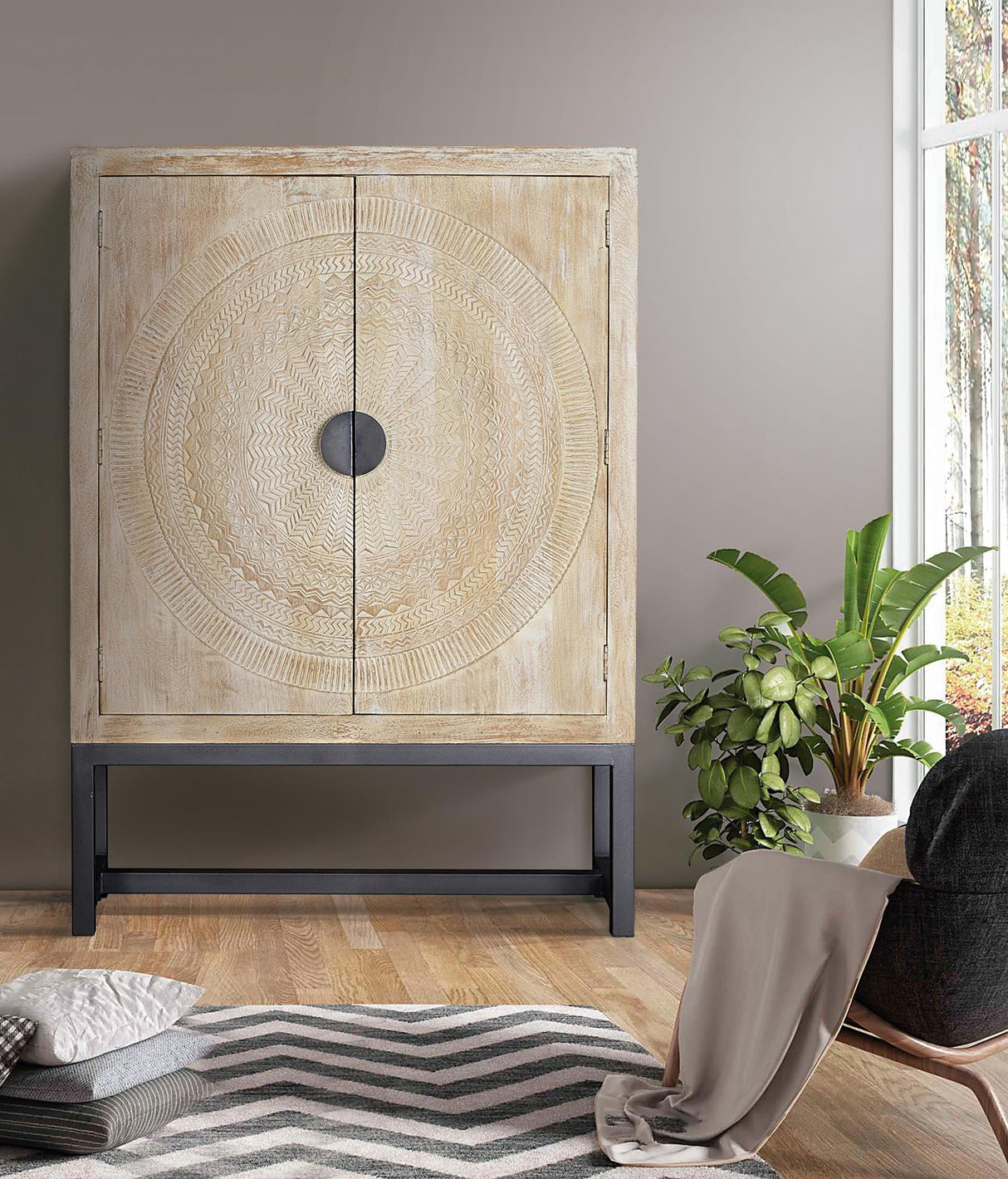 Dulap din Lemn de Mango cu Baza Metalica Giner y Colomer