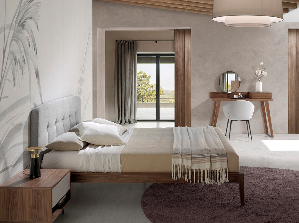 Masa de Machiaj din Lemn de Nuc cu Oglinda Angel Cerda