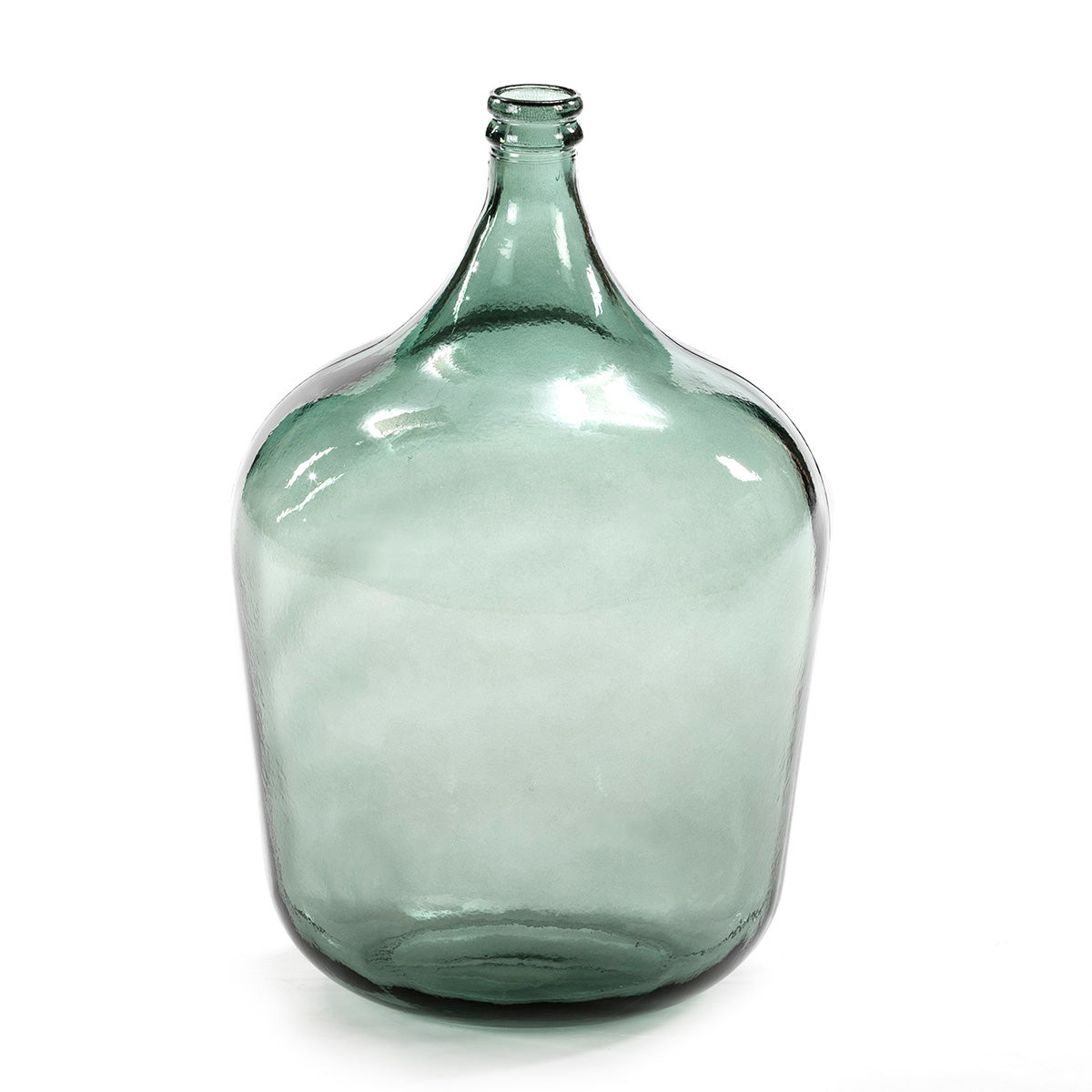 Vas din Sticla Verde Decorare Flori Thai Natura