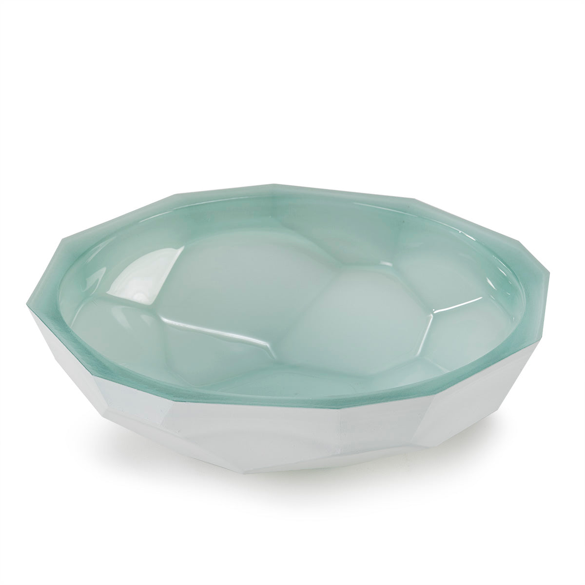 Decoratiune de Masa din Sticla Albastru Alb Thai Natura