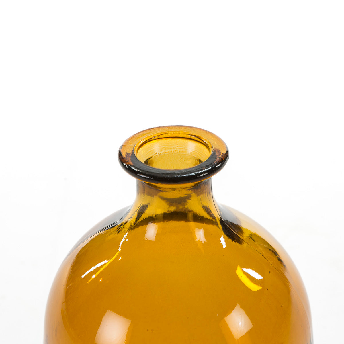 Vaza de Sticla Culoare Chihlimbar 16x16x38 Thai Natura