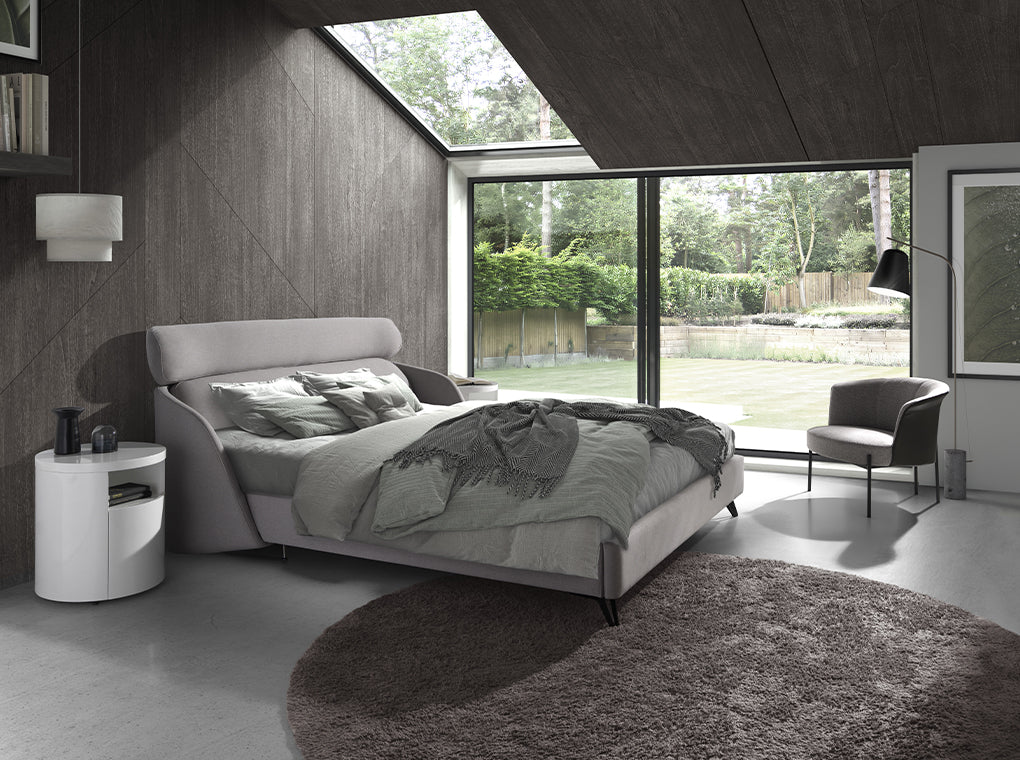 Noptiera Rotunda Alba cu Sertar Soft-Close Angel Cerda