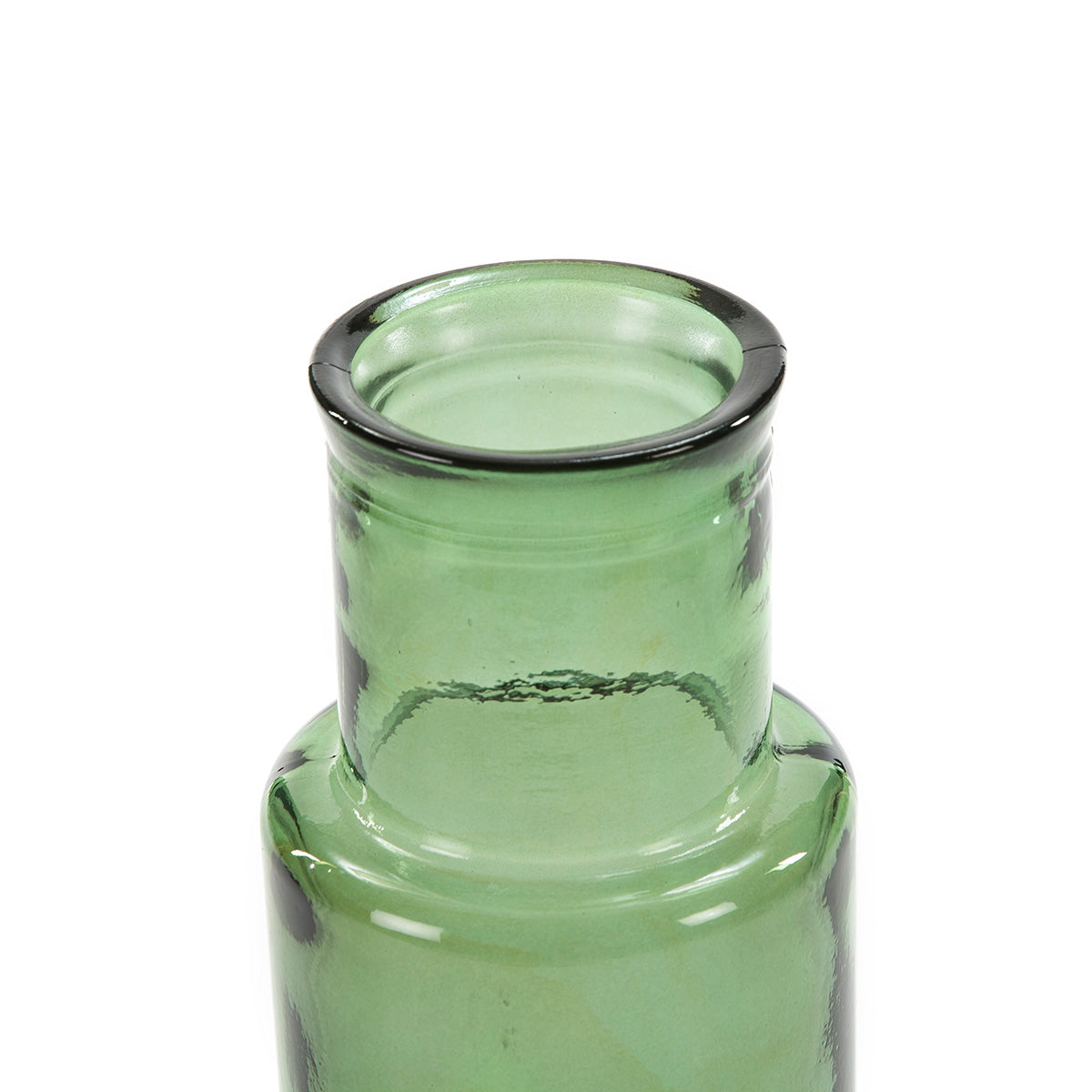 Vas din Sticla Verde Flori Decoratiuni 14x14x45 Thai Natura