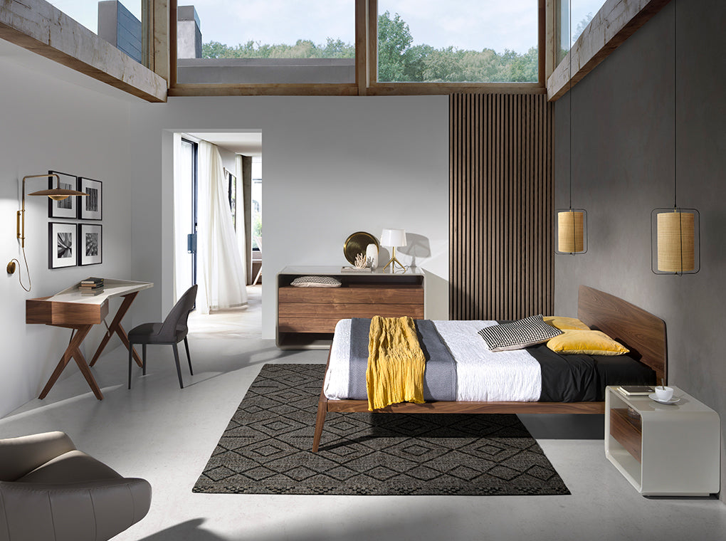 Pat Dublu din Lemn Masiv de Nuc Angel Cerda