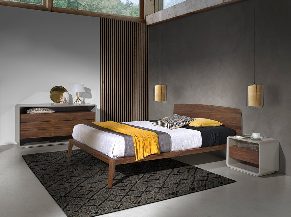 Pat Dublu din Lemn Masiv de Nuc Angel Cerda