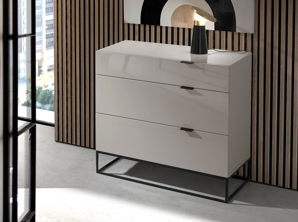 Noptiera Neagra din DM cu Structura de Otel Angel Cerda