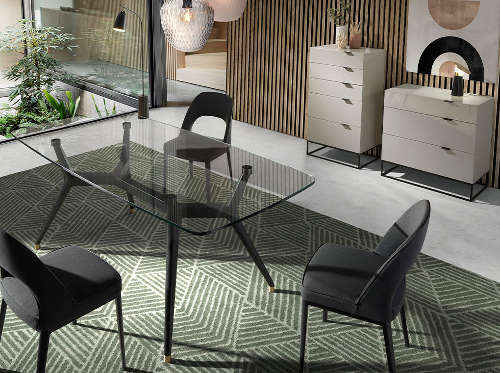 Noptiera Neagra din DM cu Structura de Otel Angel Cerda