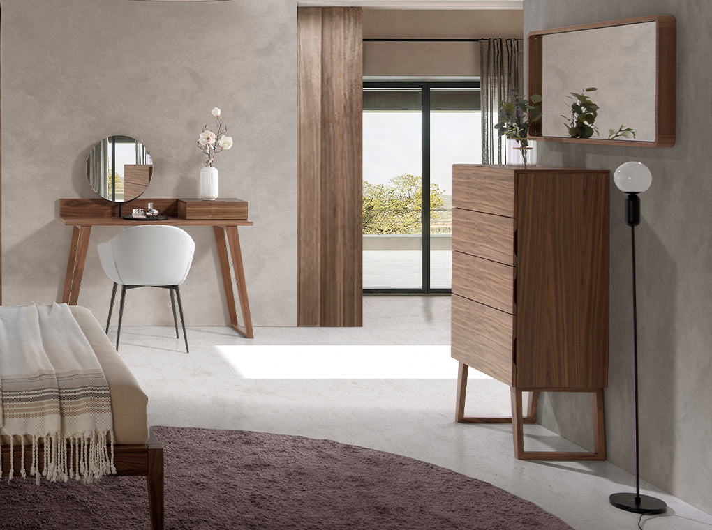 Comoda din Nuc cu 4 Sertare Angel Cerda