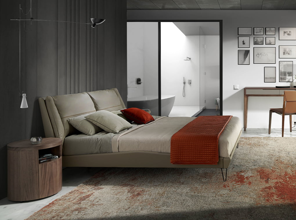 Noptiera Rotunda din Nuc cu Sertar Moale Angel Cerda