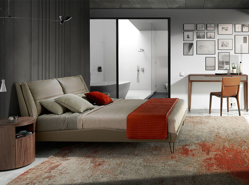 Pat Dublu Tapitat cu Piele Ecologica Angel Cerda