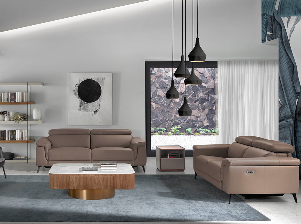 Noptiera din Nuc cu Sertar si Suport Metalic Angel Cerda