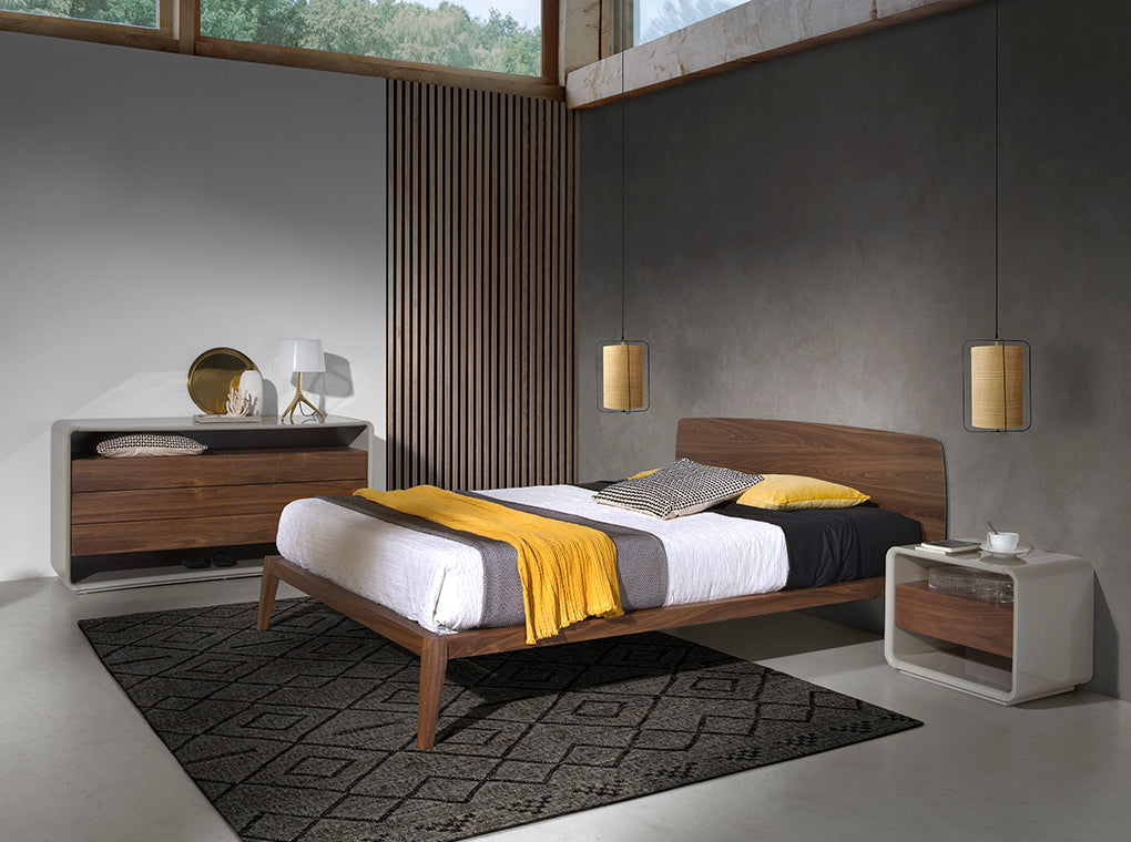 Noptiera din Lemn Lacuit si Nuc Angel Cerda