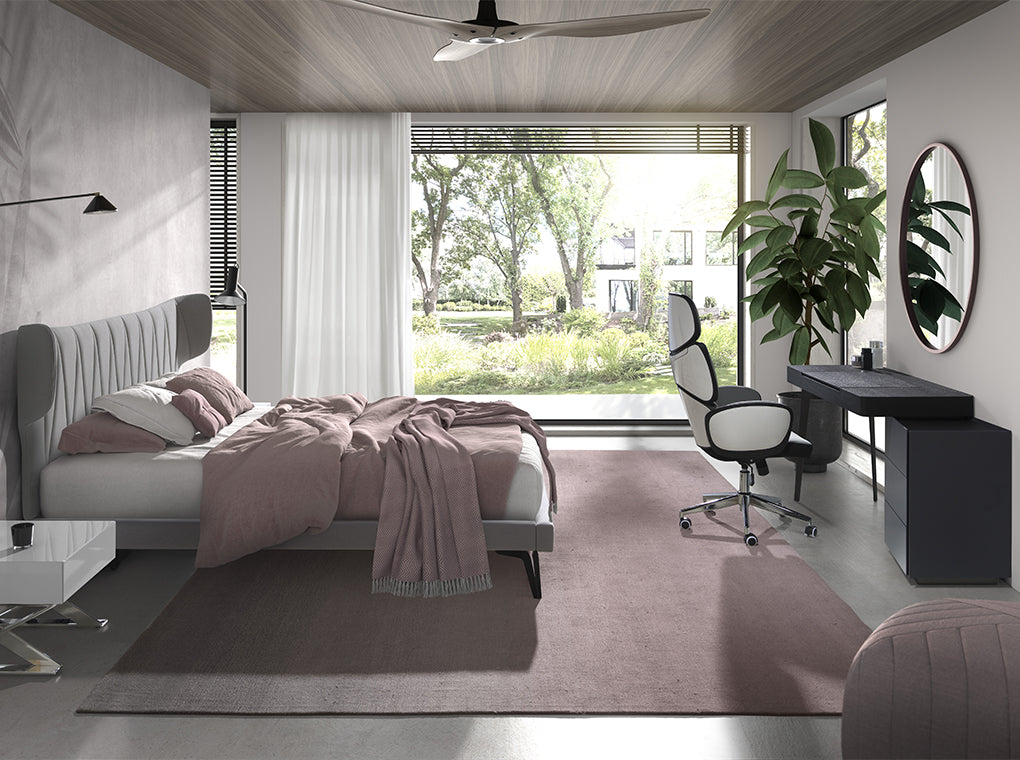 Masa de Toaleta Neagra cu Oglinda Pliabila si Sertare Angel Cerda