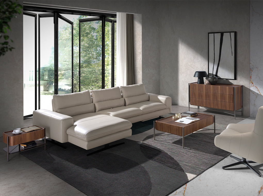 Noptiera din Lemn de Nuc si Otel intunecat Angel Cerda