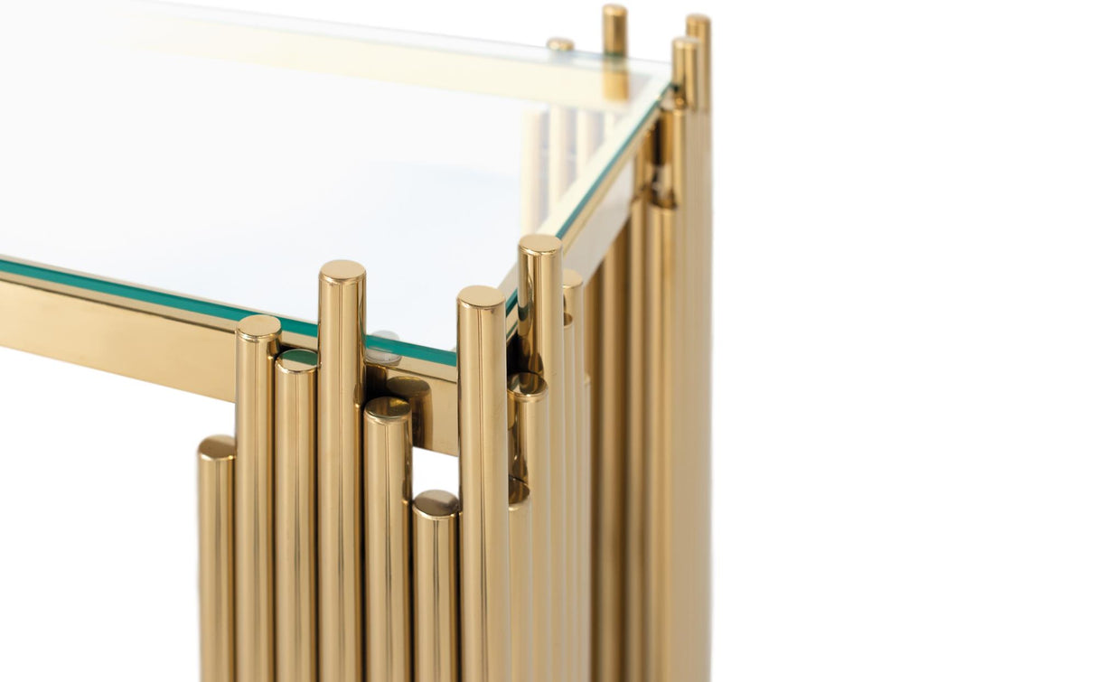 Consola Tulsa din Oțel Inoxidabil și Sticlă Giner y Colomer