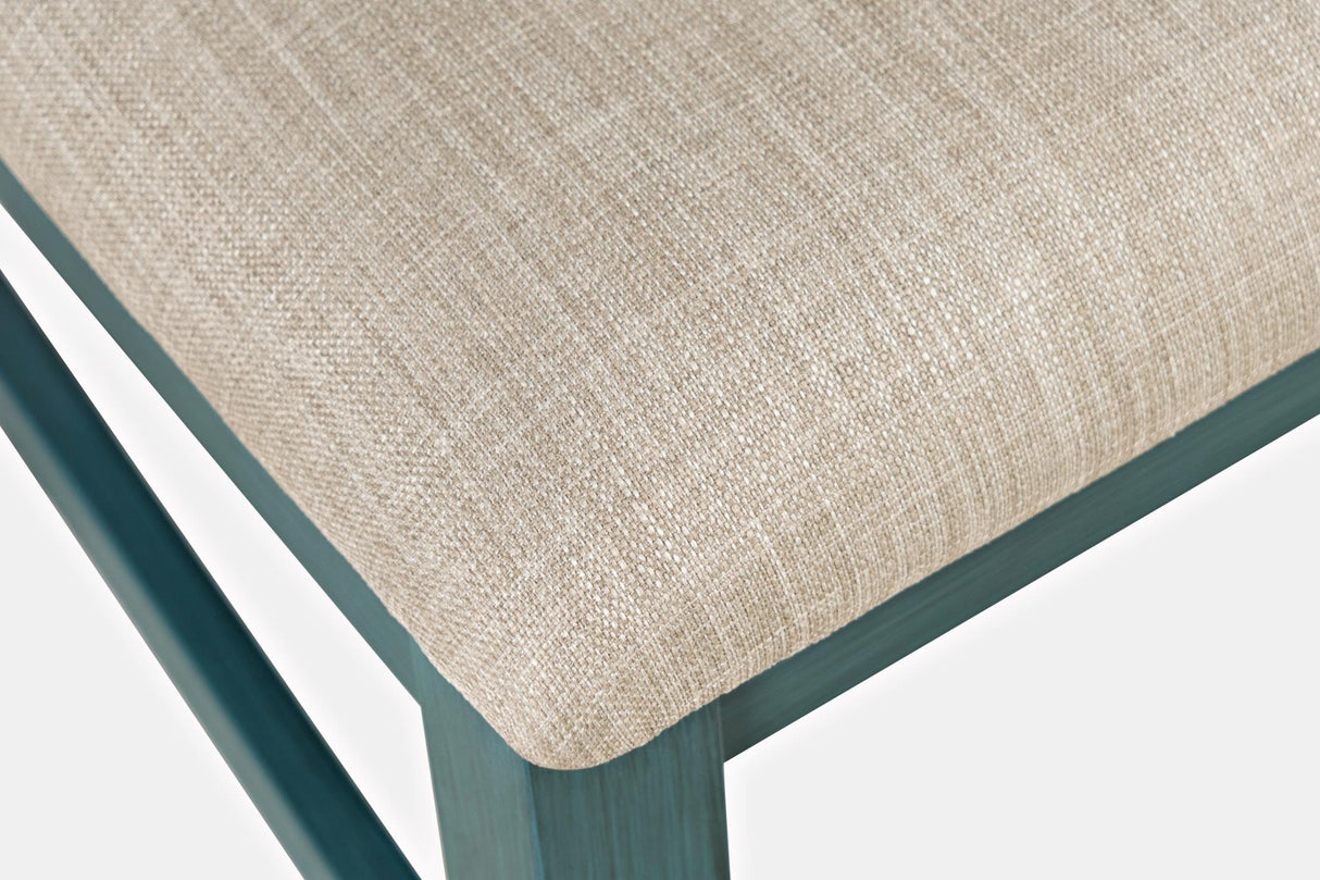 Scaun Rustic Tapitat Albastru Inchis Livin Hill