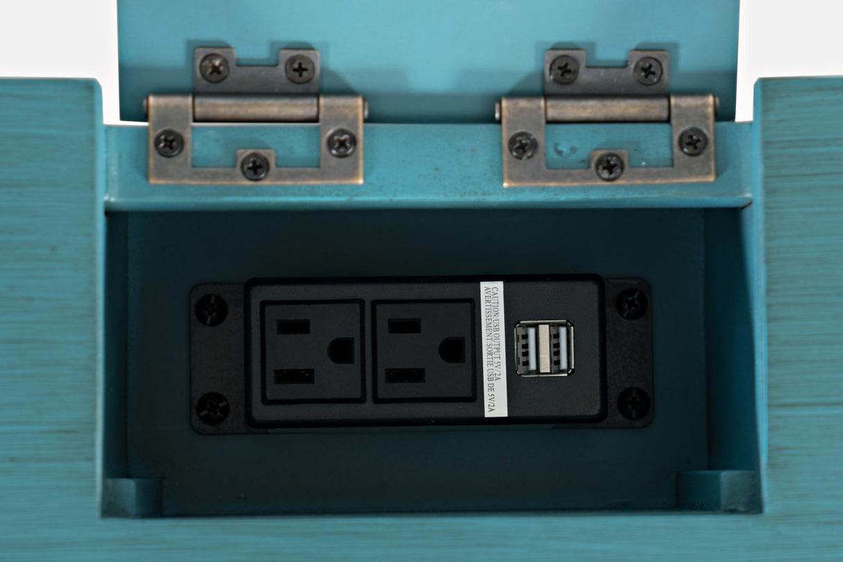 Birou Shabby-Chic cu Sertare si Porturi USB Livin Hill