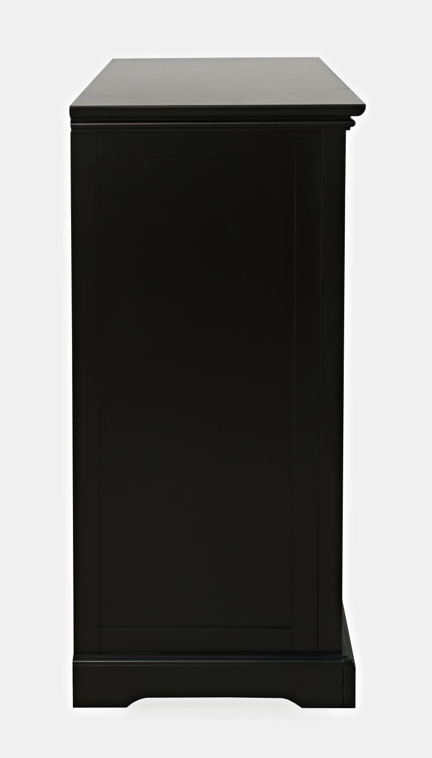 Comoda Neagra cu Geamuri Ornamentale si Manere Elegante Livin Hill