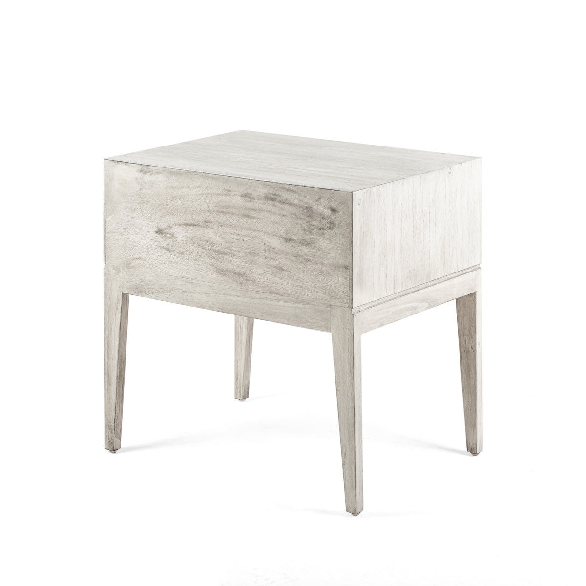 Noptiera din Cedru Metal cu Nuante de Gri Auriu Thai Natura