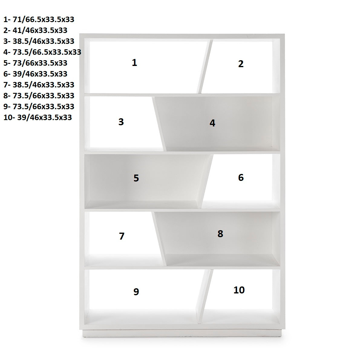 Biblioteca din Lemn Alb Modern Thai Natura