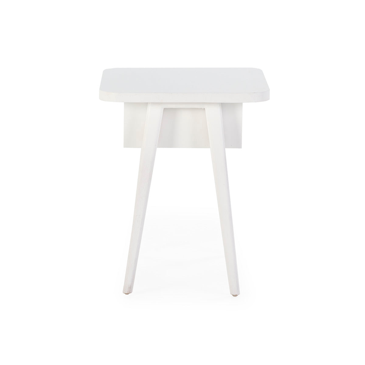 Noptiera din Lemn Alb cu Spatiu de Depozitare Thai Natura