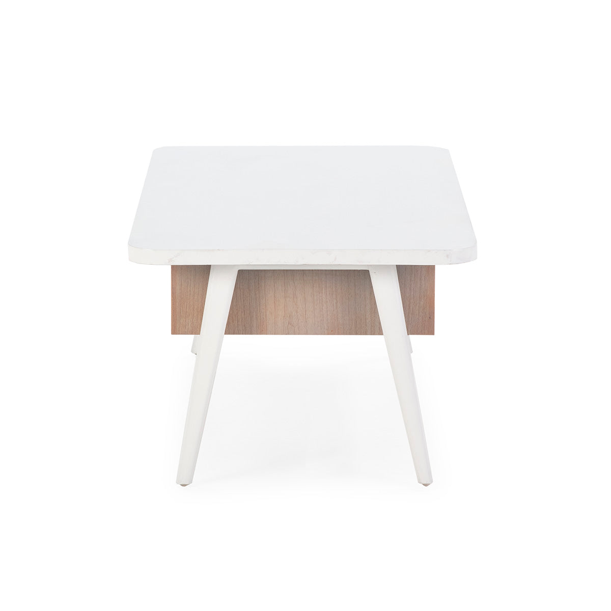 Masa de Cafea din Lemn Alb Natural cu Patina Gri Thai Natura