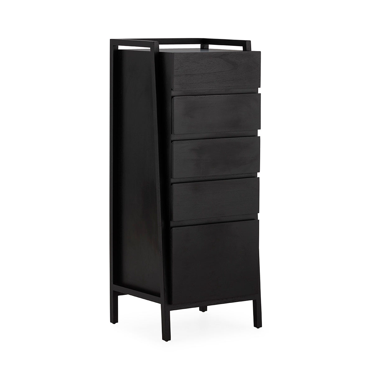 Comoda din Lemn de Cedru cu Finisaj Negru Thai Natura