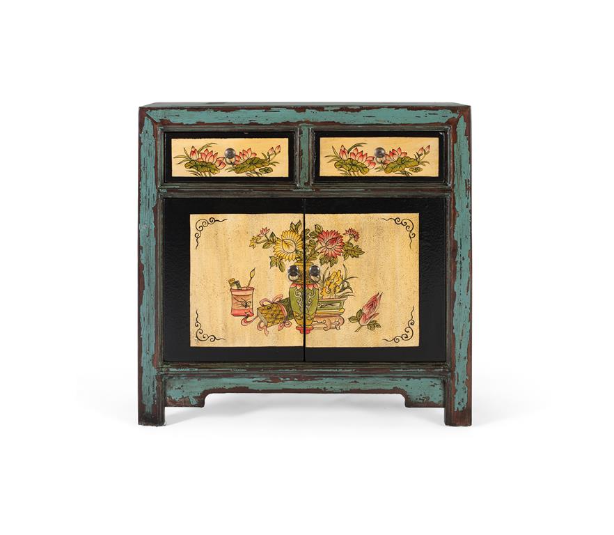 Comoda din Lemn de Pin Vechi Verde Giner y Colomer