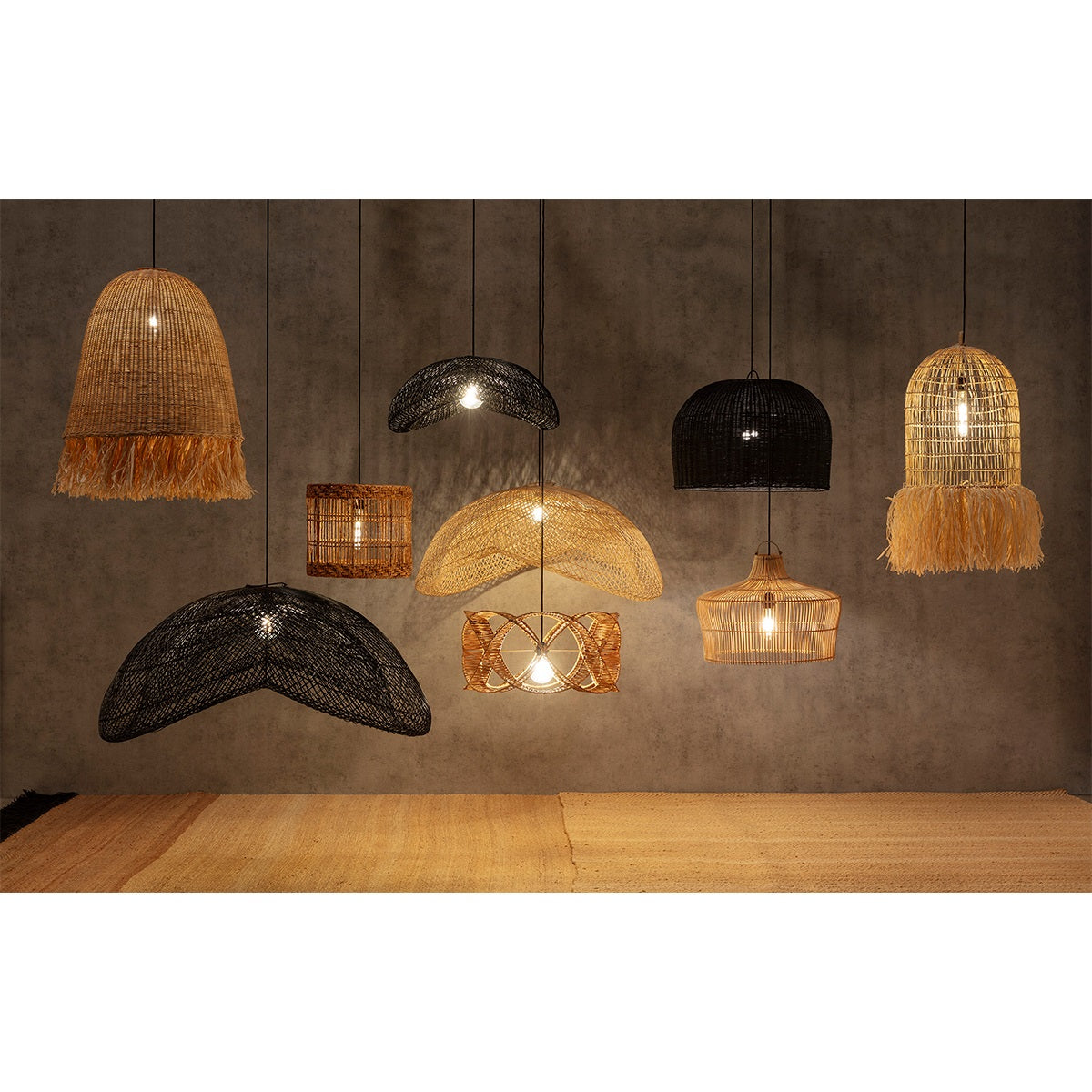 Lustra din Rattan Sisal Natural Thai Natura