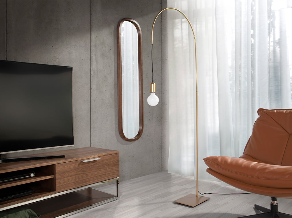 Lampadar Reglabil din Otel Auriu Angel Cerda