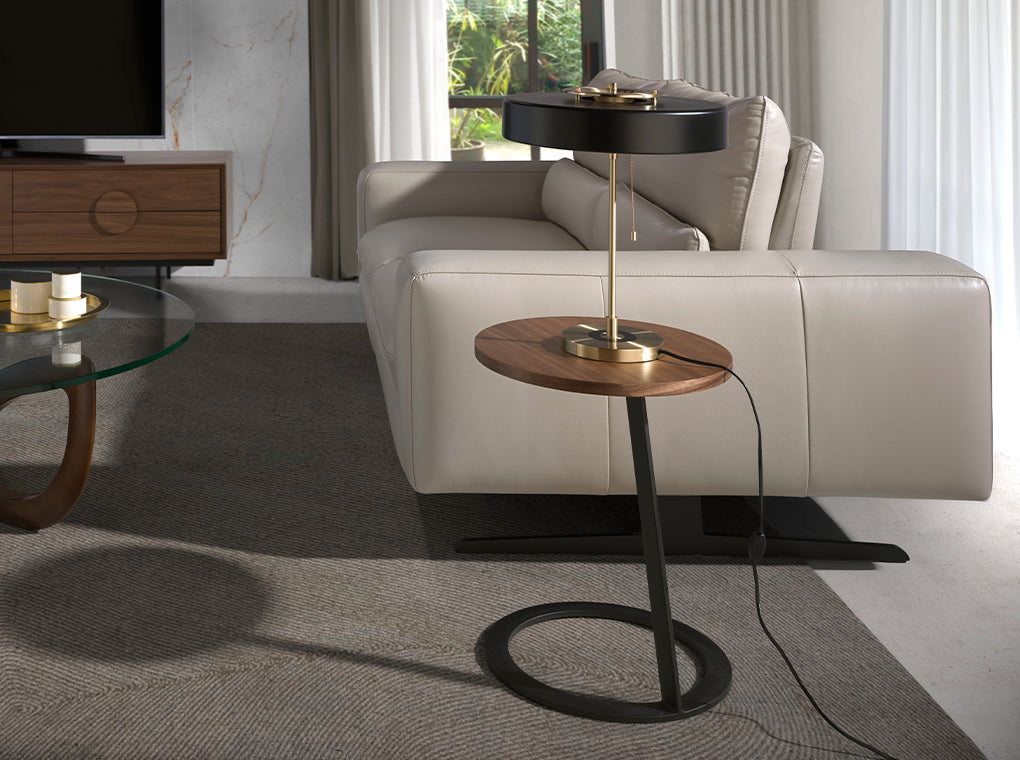 Veioza din Aluminiu Aurit si Negru Angel Cerda