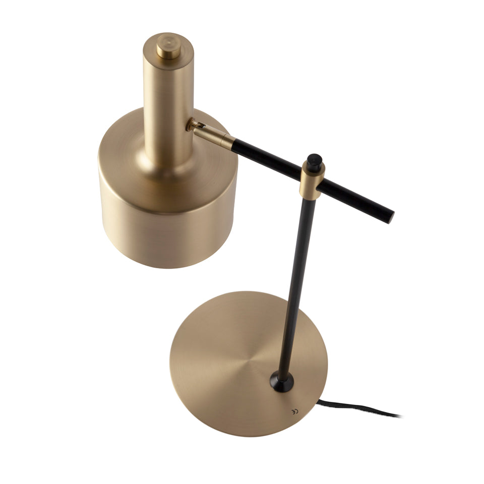 Lampa de Masa din Aluminiu Aurit si Otel Negru Angel Cerda