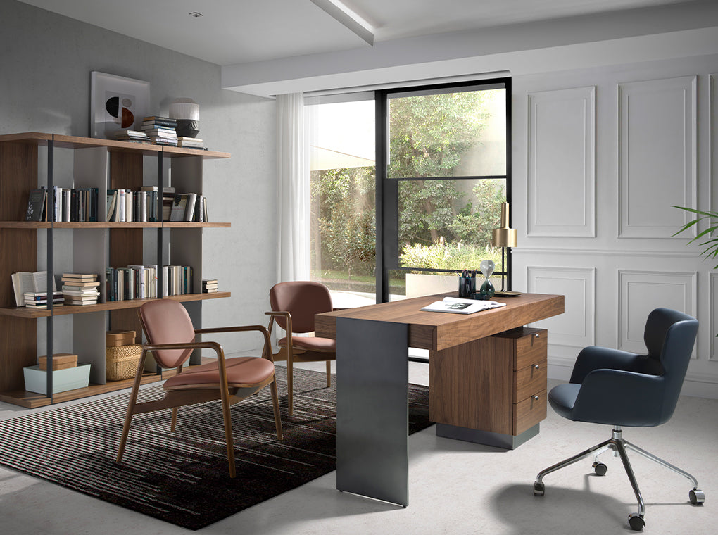 Lampa de Masa din Aluminiu Aurit si Otel Negru Angel Cerda