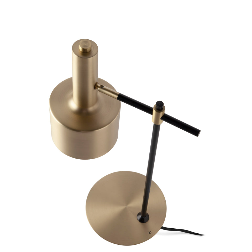 Lampadar de Podea din Aluminiu Aurit si Otel Negru Angel Cerda