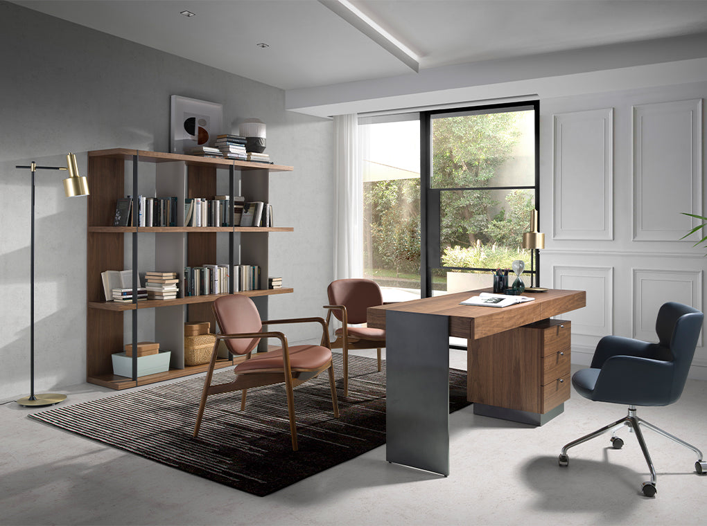 Lampadar de Podea din Aluminiu Aurit si Otel Negru Angel Cerda