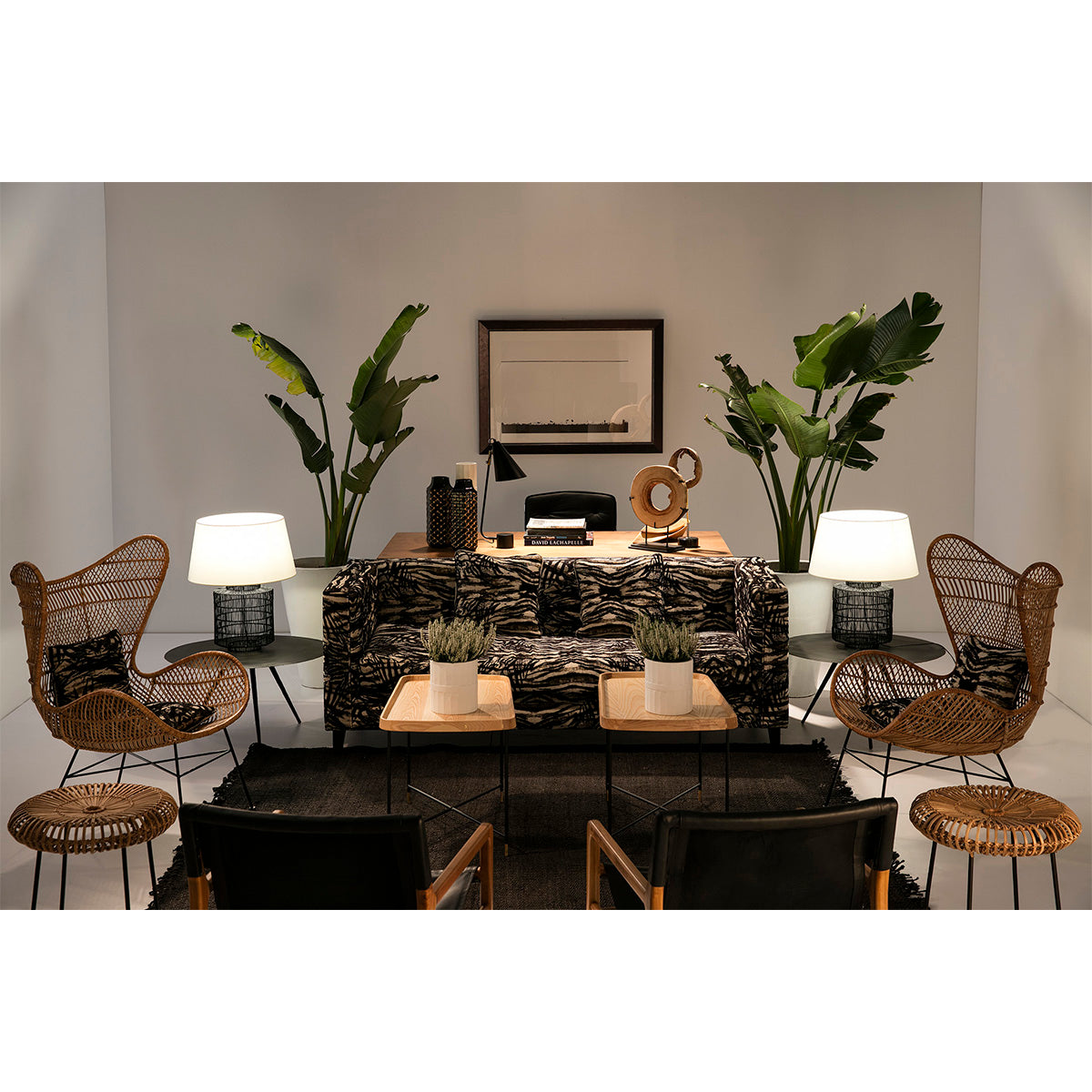 Covor din Iuta Negru Decor Modern Rustic Thai Natura