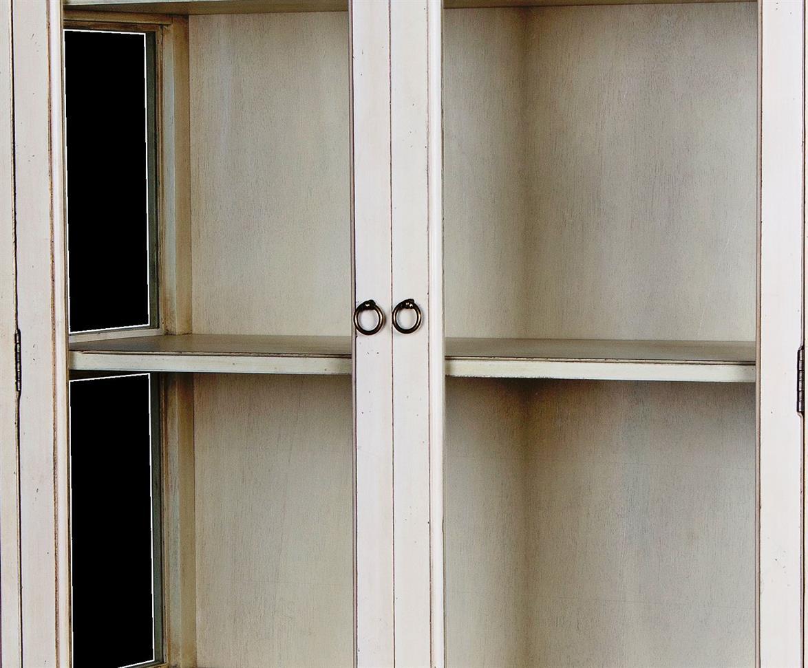 Vitrina Provensala Pictata Manual cu Manere din Bronz Livin Hill