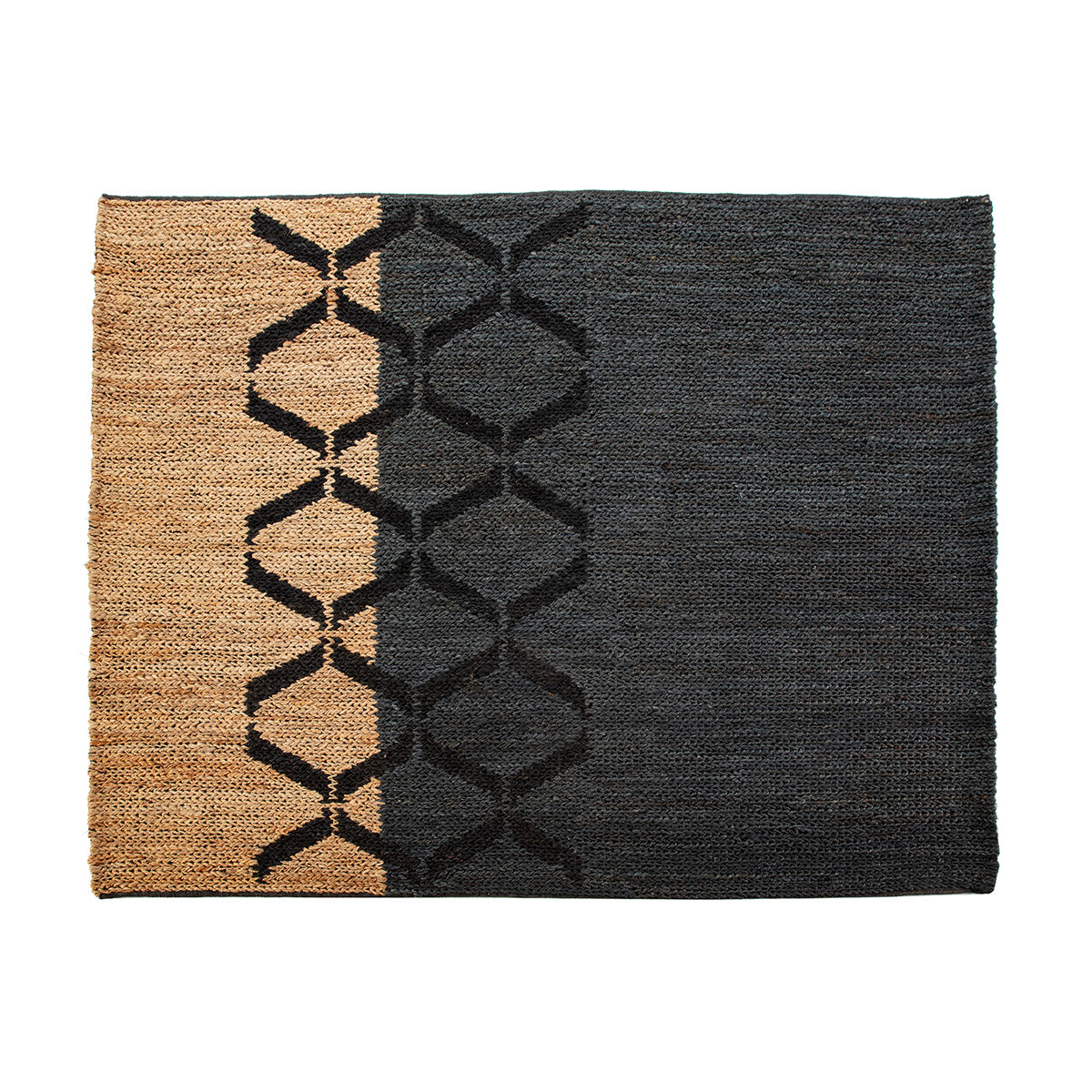 Covor din Iuta Negru Natural 200x250 Decor Rustic Thai Natura