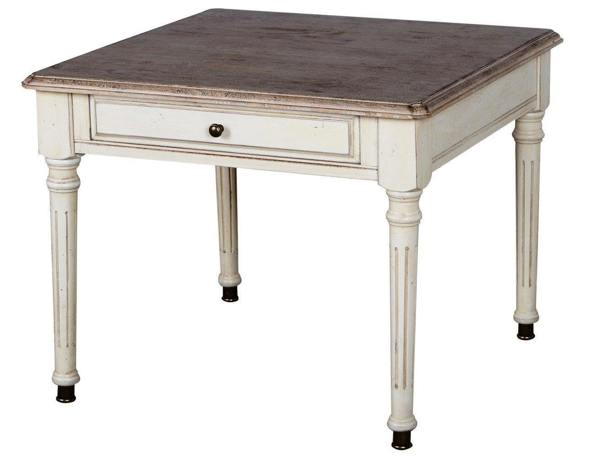 Masa de Cafea din Stejar Suport Metalic Pictata Manual Stilul Provence Livin Hill