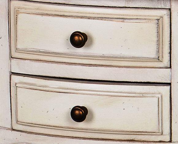 Noptiera Provence cu Picioare Sculptate si Manere Bronz Livin Hill