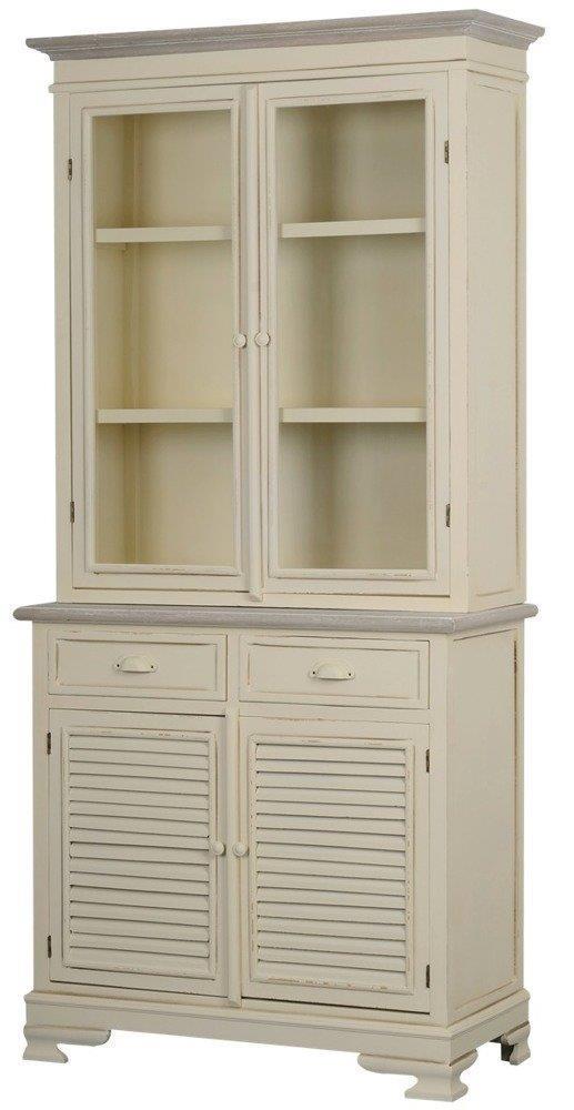 Vitrina  Provensala Emma din Lemn Picatata Manual Livin Hill