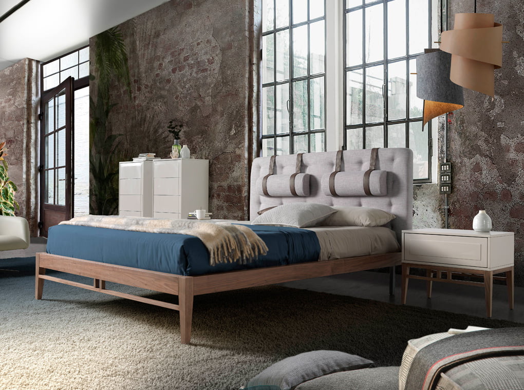 Noptiera din Stejar cu Suport Metalic Angel Cerda