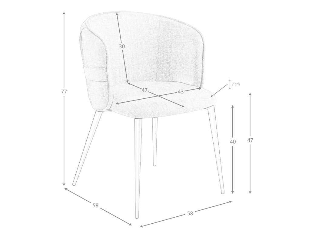 Scaun din Material Textil Maro Angel Cerda