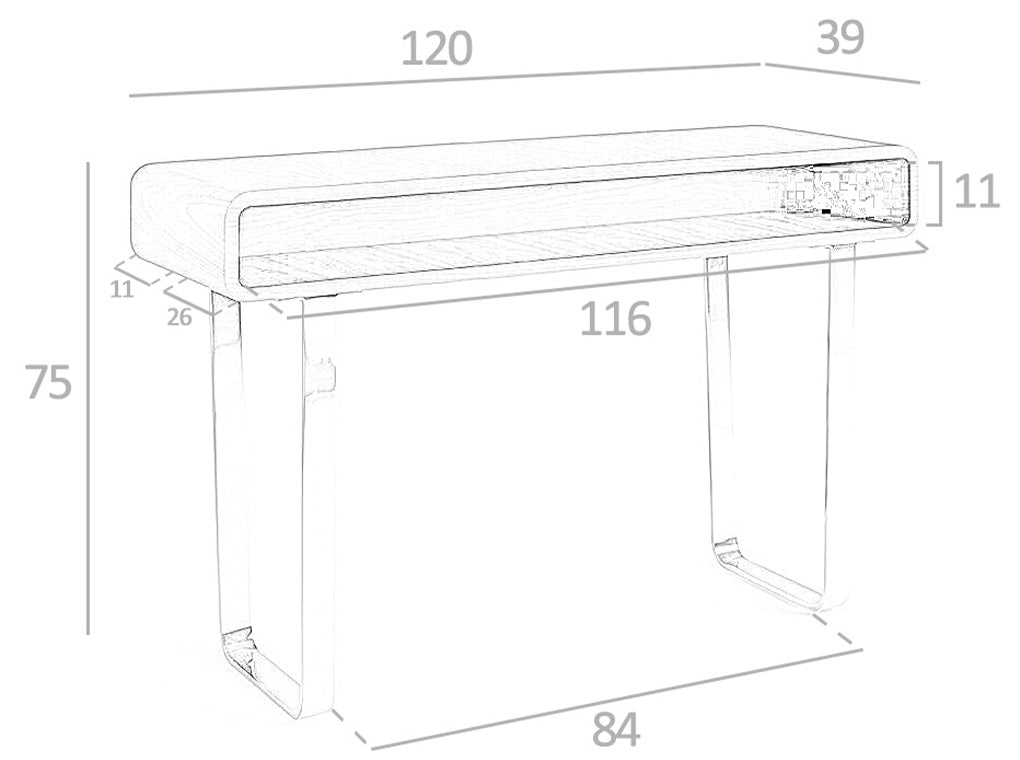 Consola cu Depozitare din Nuc cu Design Modern Angel Cerda