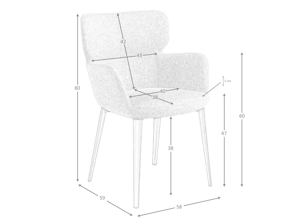 Scaun Tapitat cu Stofa Maro Angel Cerda