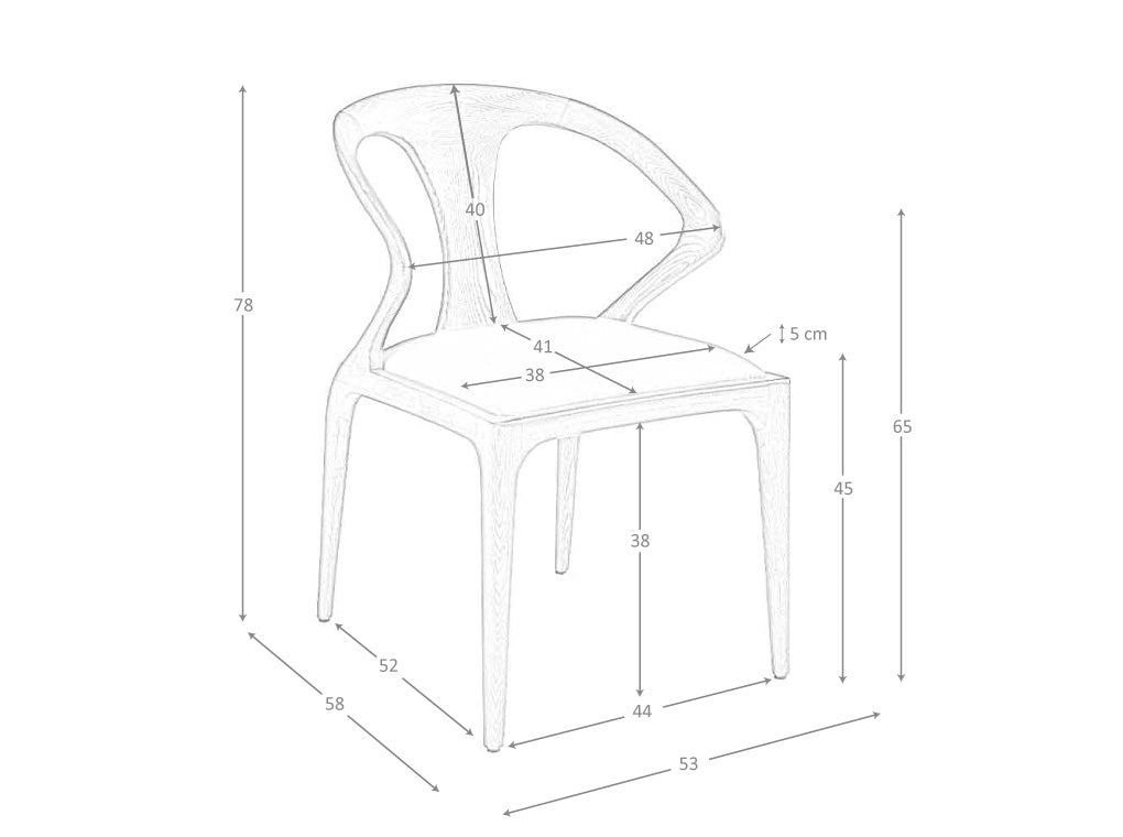 Scaun din Piele Ecologica si Lemn Nuc Angel Cerda