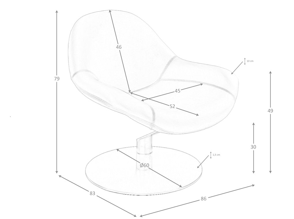 Fotoliu Pivotant din Piele Ecologica Maro Angel Cerda