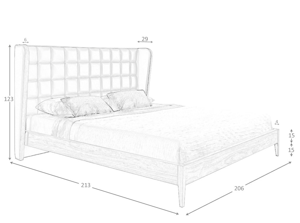 Patul din Eco-Piele Verde Inchis cu Design Modern Angel Cerda