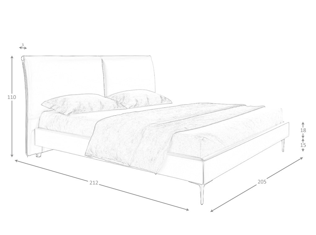 Pat din Piele Ecologica Maro cu Structura din Otel Inoxidabil Angel Cerda